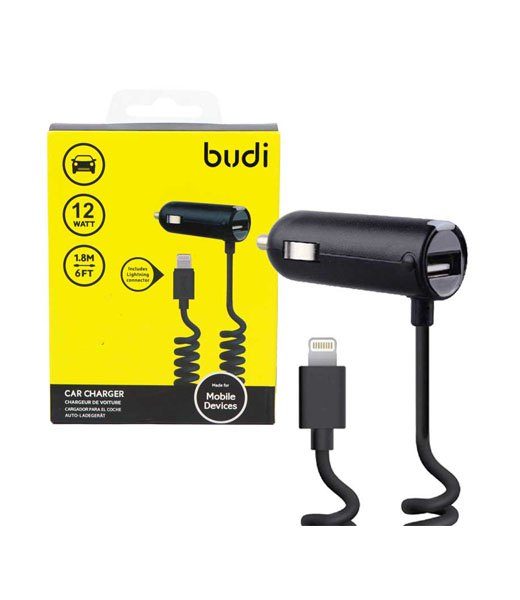 Budi M8J186 Lightning Wired Car Charger - Image 2
